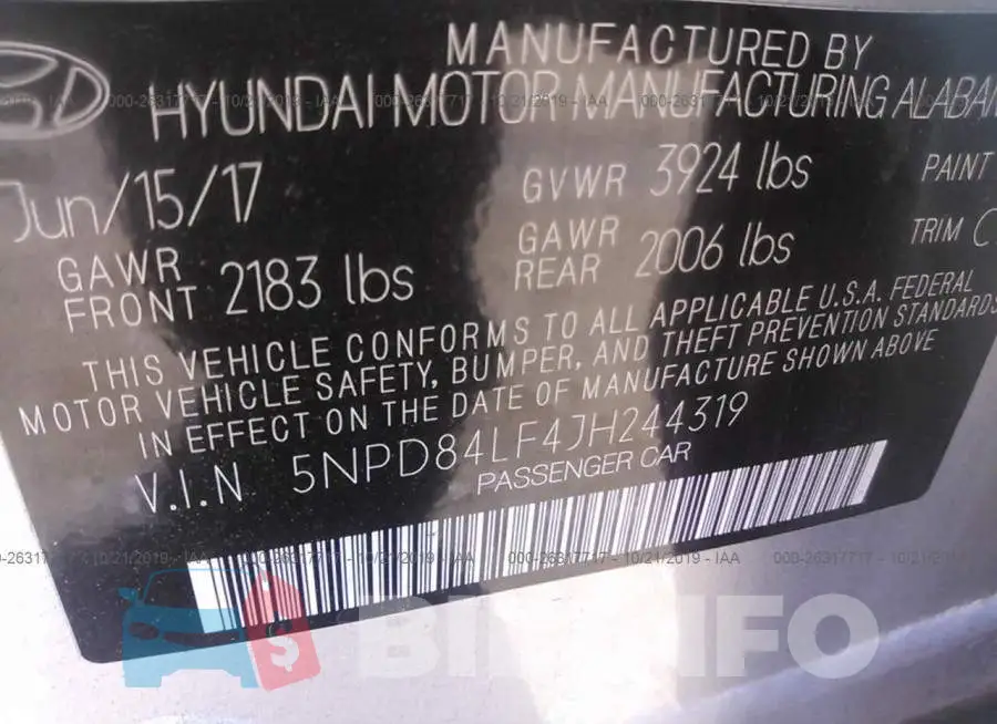 5NPD84LF4JH244319 Photo# 9
