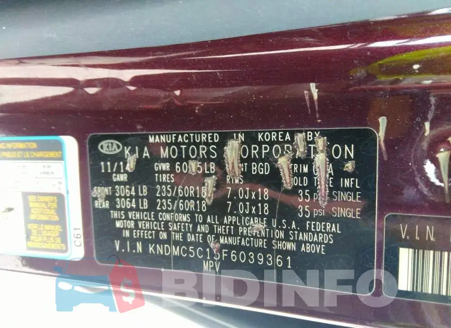 KNDMC5C15F6039361 Photo# 9