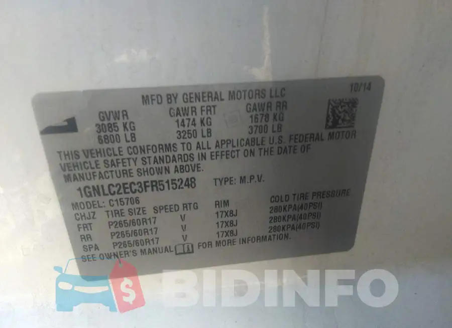 1GNLC2EC3FR515248 Photo# 9