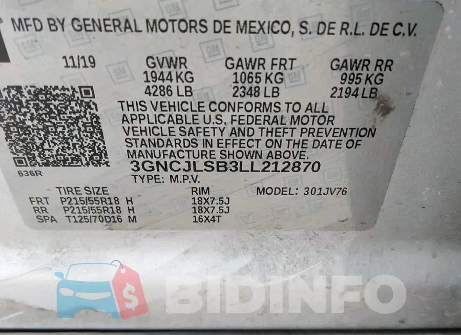 3GNCJLSB3LL212870 Photo# 9