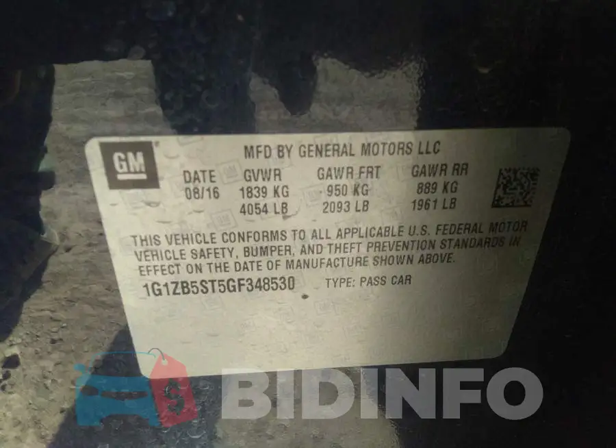 1G1ZB5ST5GF348530 Photo# 9