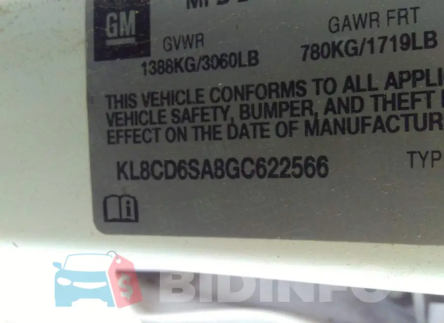 KL8CD6SA8GC622566 Photo# 9