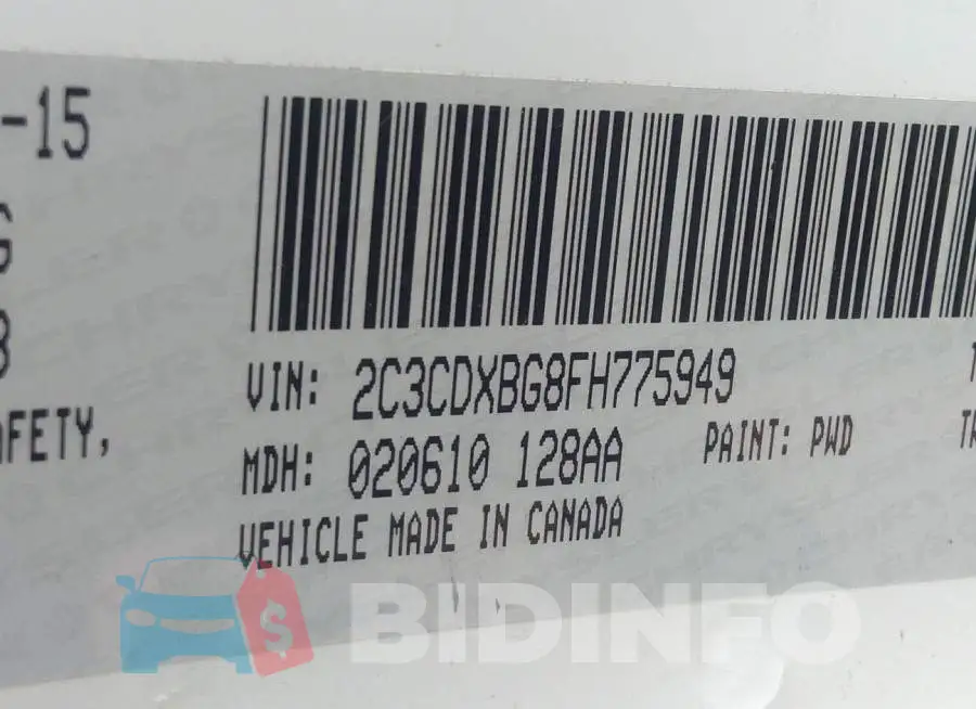2C3CDXBG8FH775949 Photo# 9
