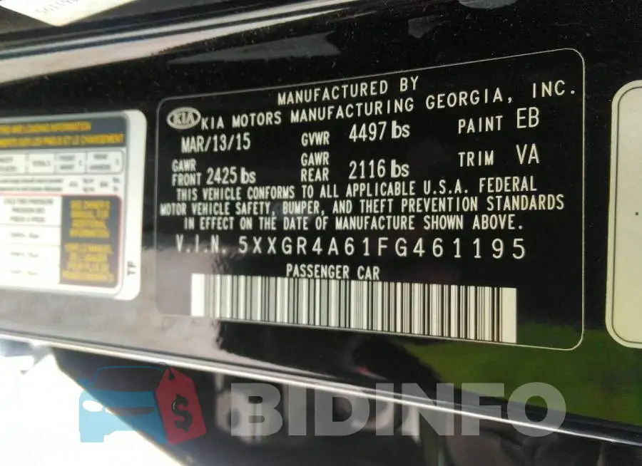 5XXGR4A61FG461195 Photo# 9