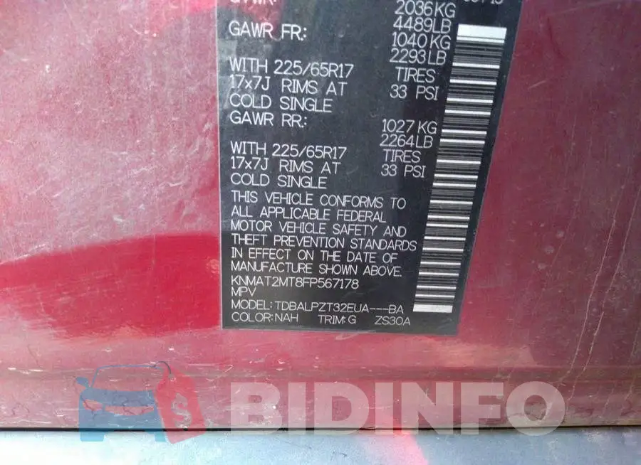 KNMAT2MT8FP567178 Photo# 9
