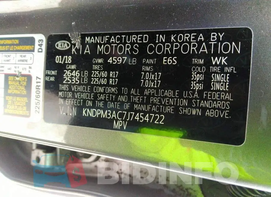 KNDPM3AC7J7454722 Photo# 9