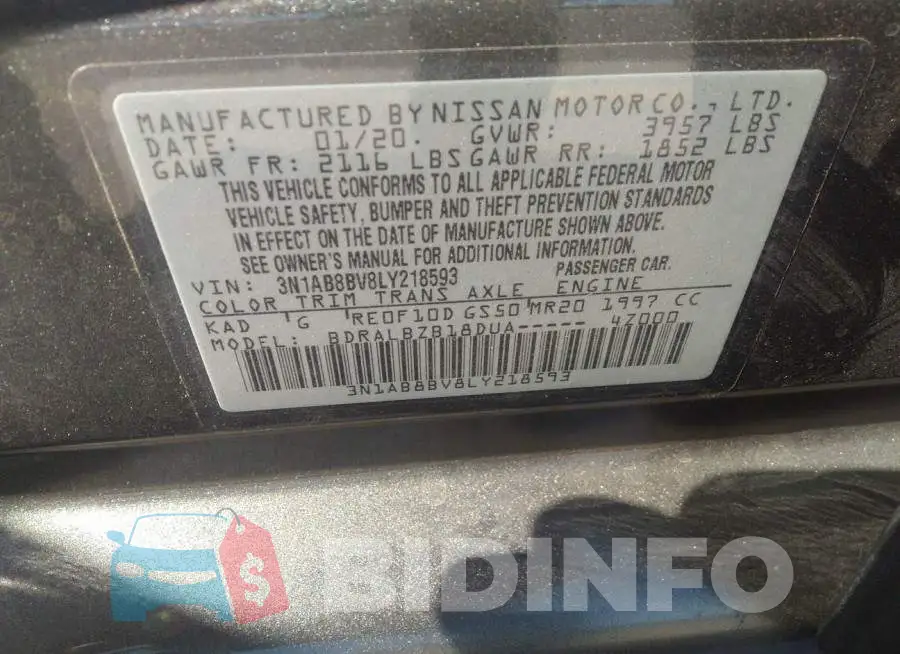 3N1AB8BV8LY218593 Photo# 9