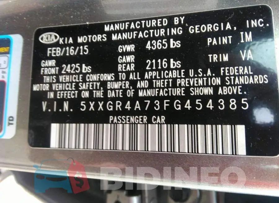 5XXGR4A73FG454385 Photo# 9