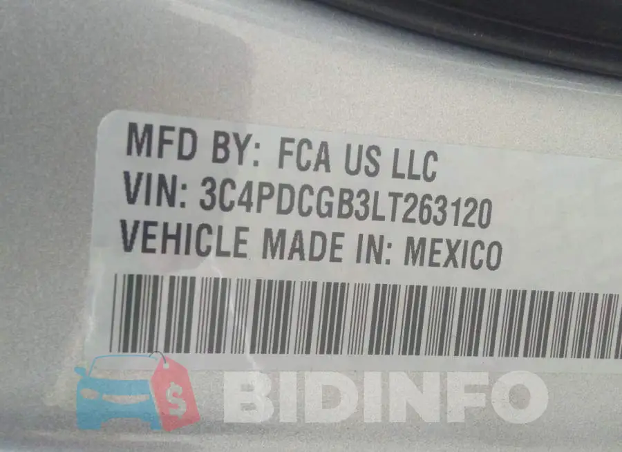 3C4PDCGB3LT263120 Photo# 9