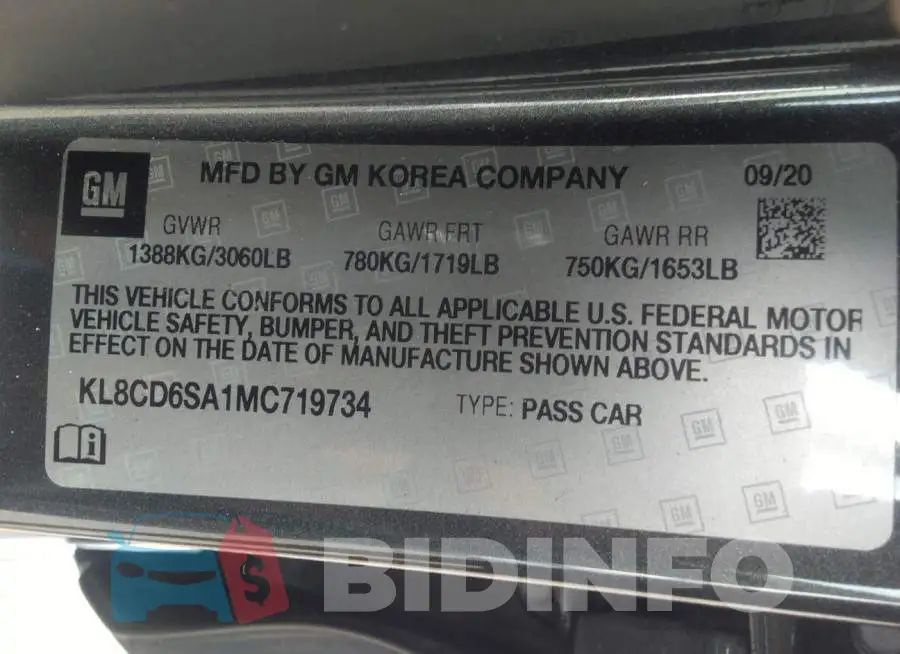 KL8CD6SA1MC719734 Photo# 9