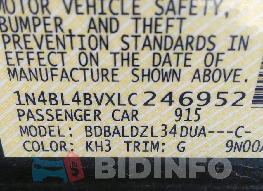 1N4BL4BVXLC246952 Photo# 9