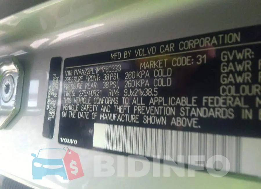 YV4A22PL1M1760333 Photo# 9