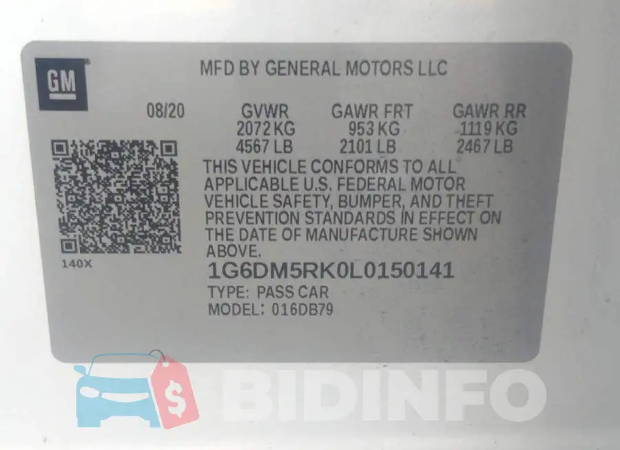 1G6DM5RK0L0150141 Photo# 9