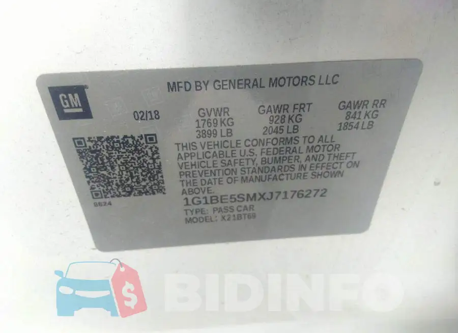 1G1BE5SMXJ7176272 Photo# 9