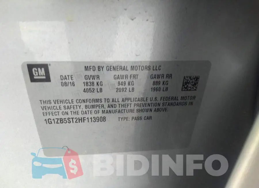 1G1ZB5ST2HF113908 Photo# 9