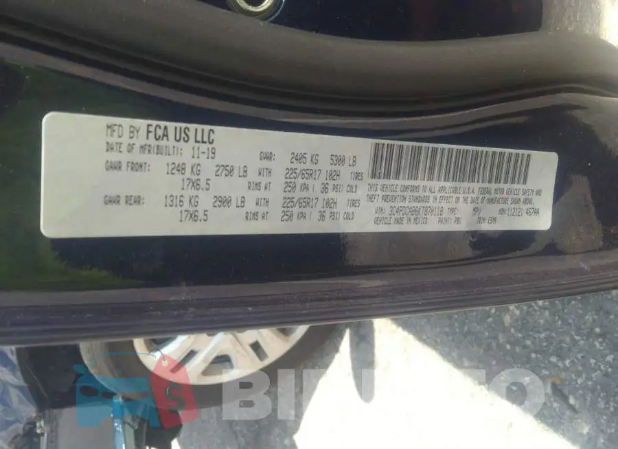 3C4PDCAB6KT870118 Photo# 9