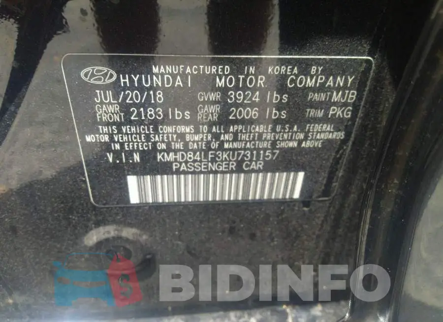 KMHD84LF3KU731157 Photo# 9