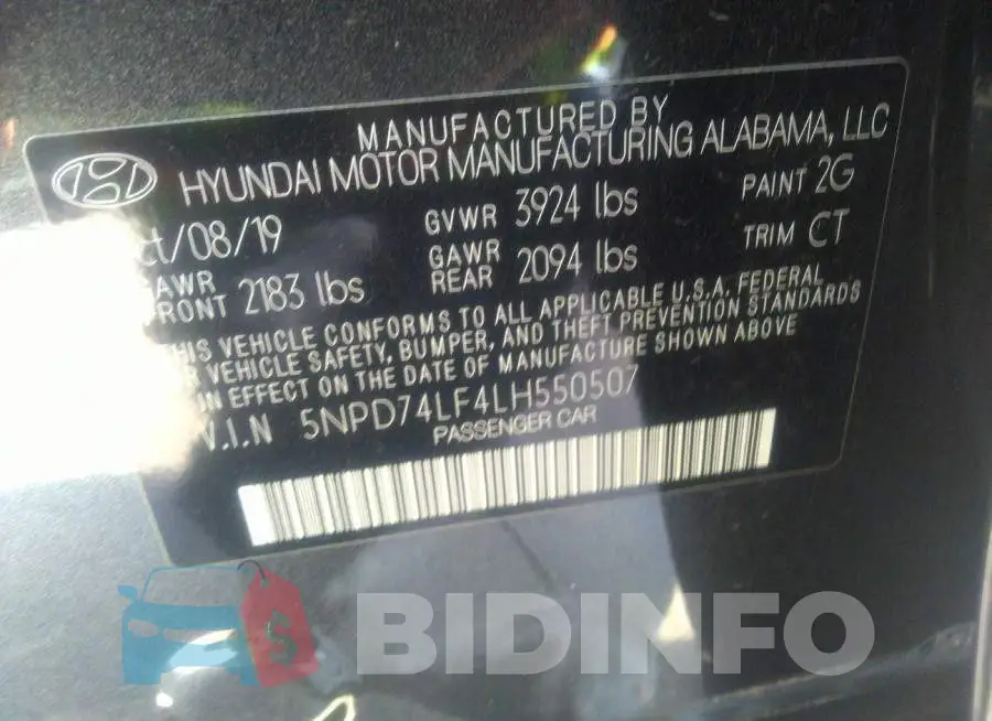 5NPD74LF4LH550507 Photo# 9