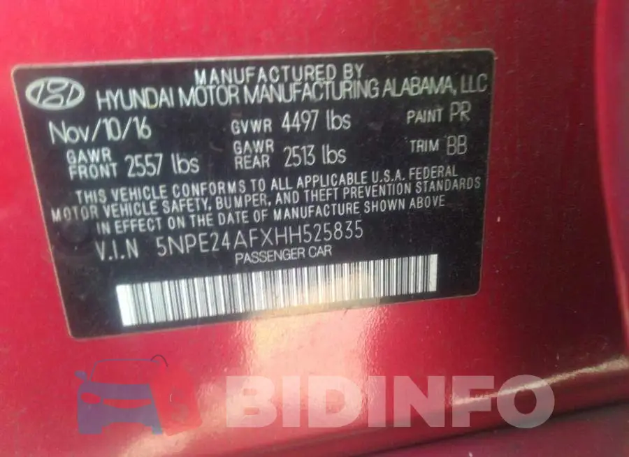 5NPE24AFXHH525835 Photo# 9