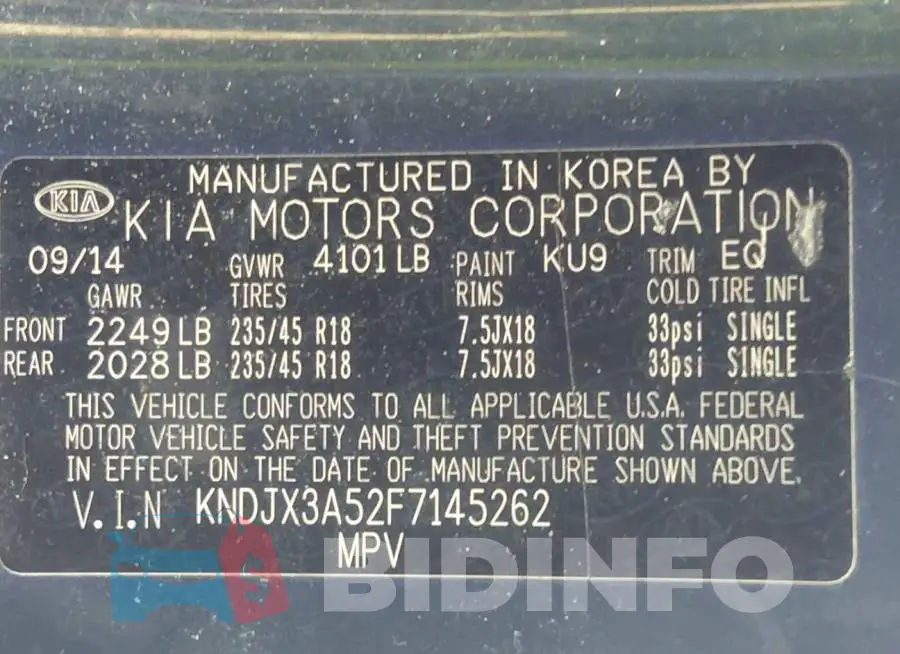 KNDJX3A52F7145262 Photo# 9