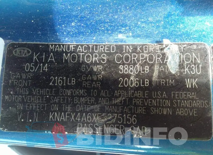 KNAFX4A6XF5275156 Photo# 9