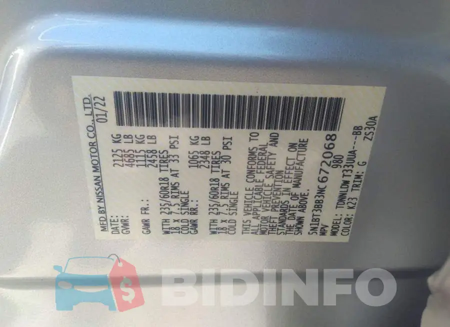 5N1BT3BB3NC672068 Photo# 9