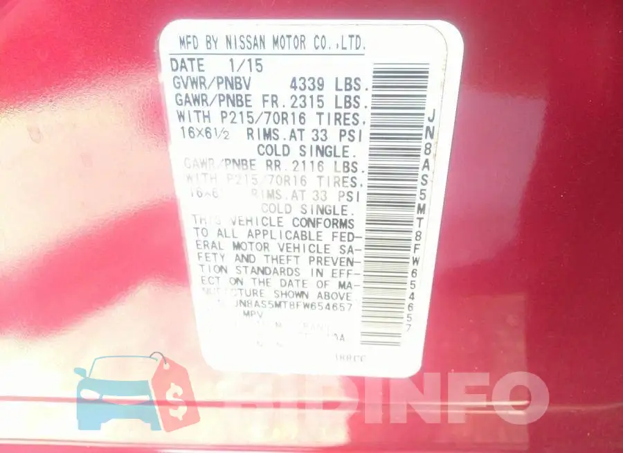 JN8AS5MT8FW654657 Photo# 9
