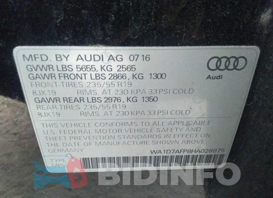 WA1D7AFP8HA028975 Photo# 9