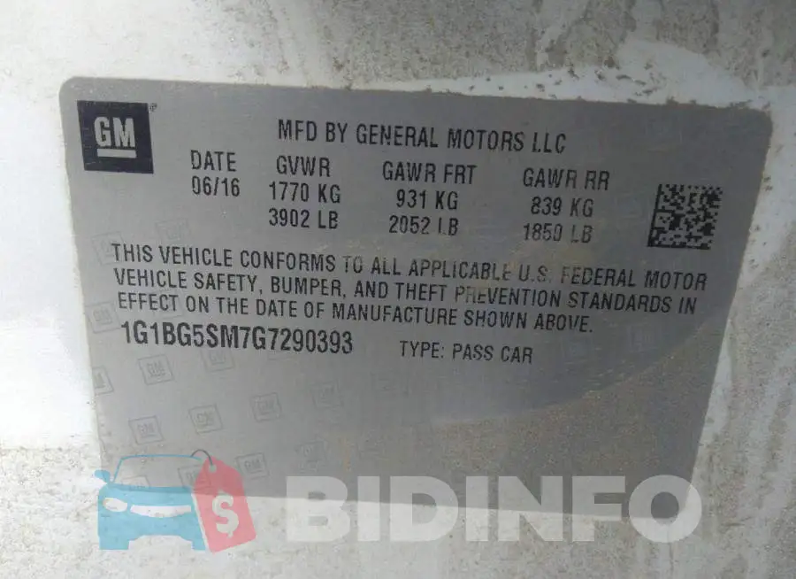 1G1BG5SM7G7290393 Photo# 9