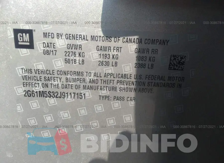 2G61M5S32J9117151 Photo# 9