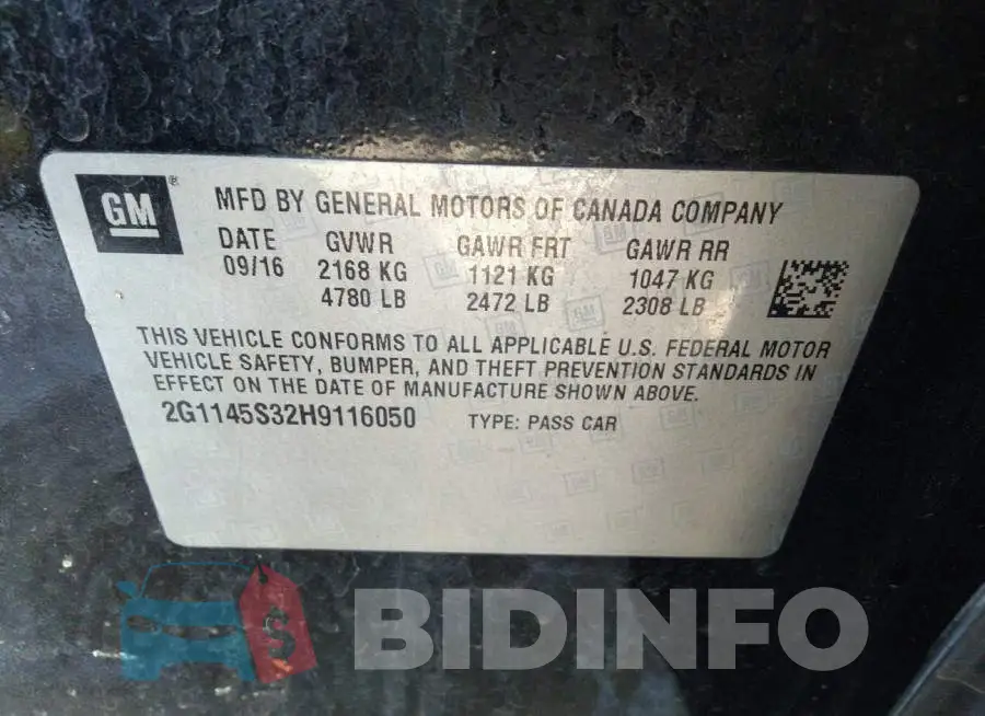 2G1145S32H9116050 Photo# 9