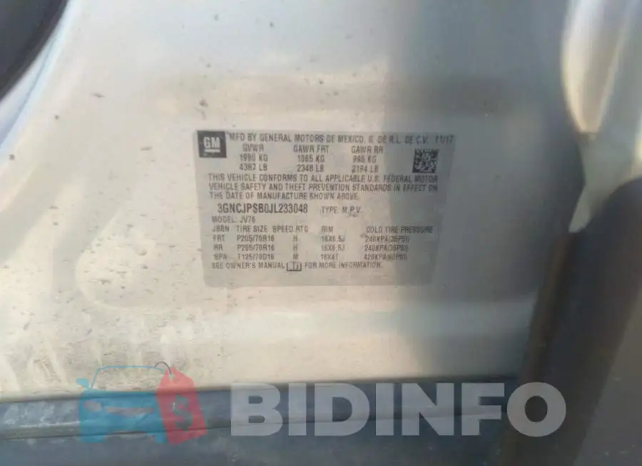 3GNCJPSB0JL233048 Photo# 9