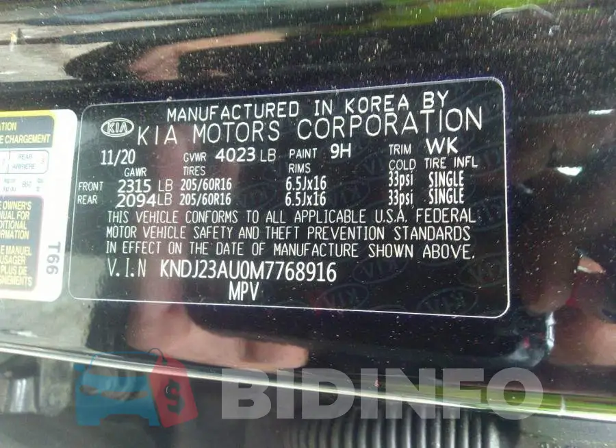 KNDJ23AU0M7768916 Photo# 9