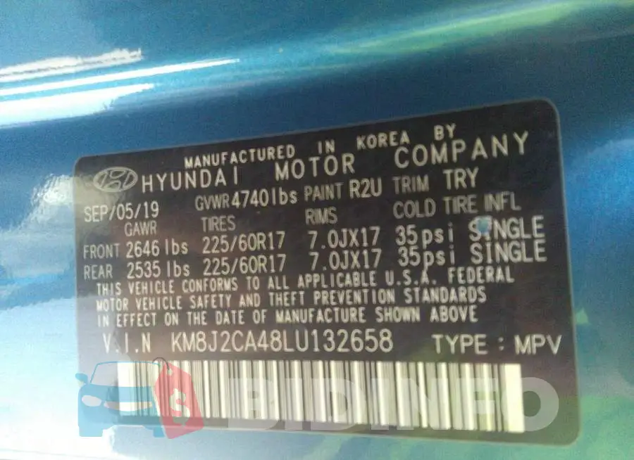KM8J2CA48LU132658 Photo# 9