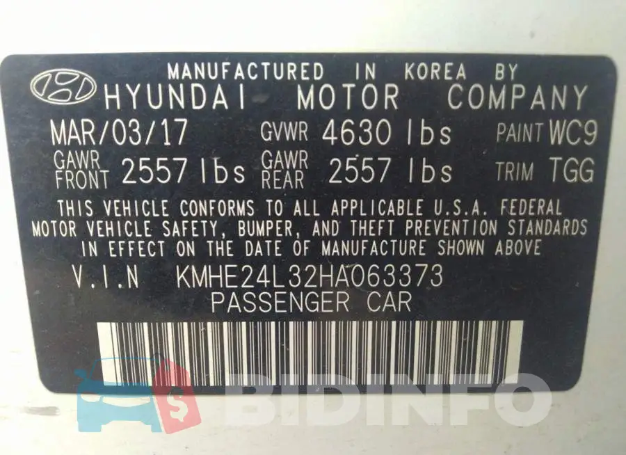 KMHE24L32HA063373 Photo# 9
