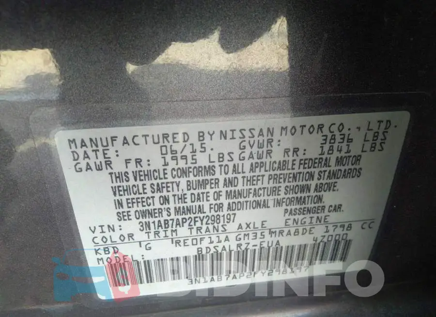 3N1AB7AP2FY298197 Photo# 9