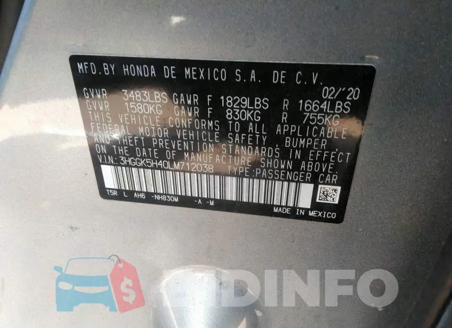 3HGGK5H40LM712038 Photo# 9