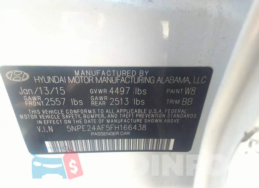 5NPE24AF5FH166438 Photo# 9