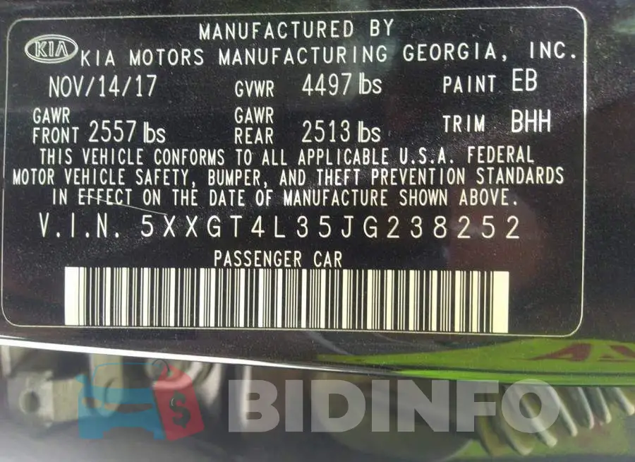 5XXGT4L35JG238252 Photo# 9