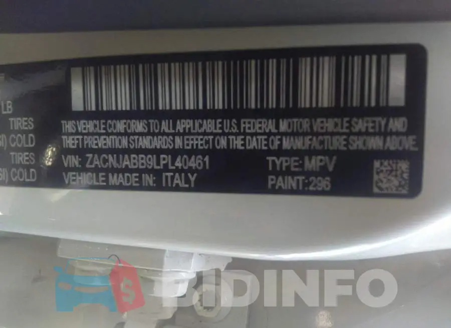 ZACNJABB9LPL40461 Photo# 9