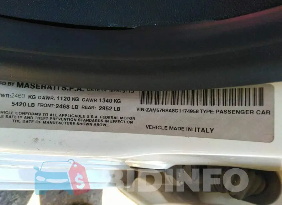 ZAM57RSA8G1174958 Photo# 9