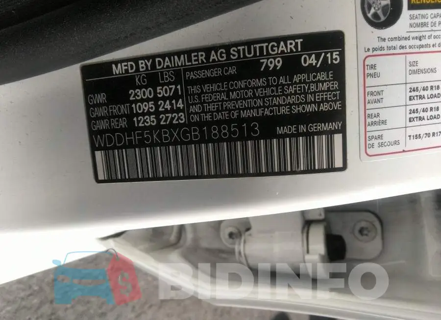 WDDHF5KBXGB188513 Photo# 9
