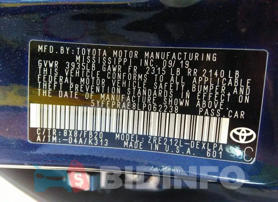 5YFEPRAE8LP062238 Photo# 9