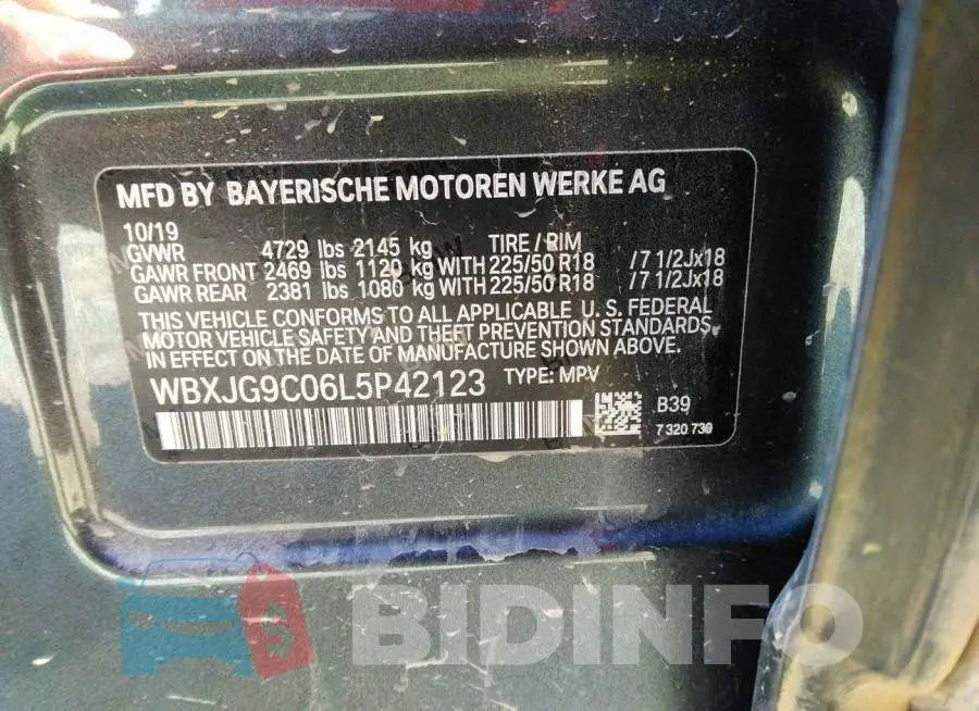 WBXJG9C06L5P42123 Photo# 9