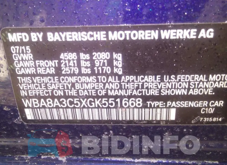 WBA8A3C5XGK551668 Photo# 9