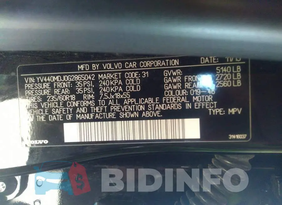 YV440MDJ0G2865042 Photo# 9
