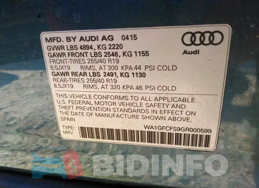 WA1GFCFS9GR000599 Photo# 9