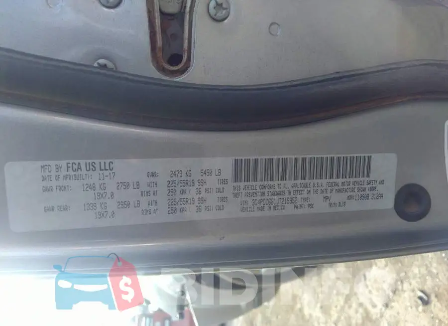 3C4PDCGG1JT215852 Photo# 9