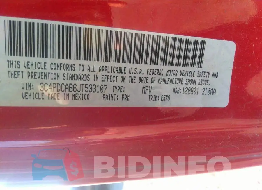 3C4PDCAB6JT533107 Photo# 9