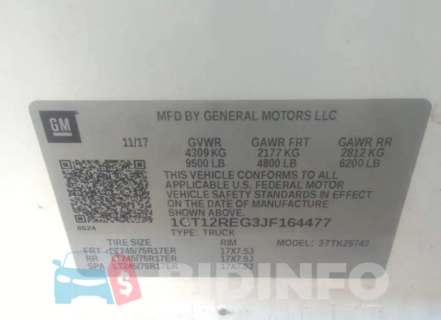 1GT12REG3JF164477 Photo# 9